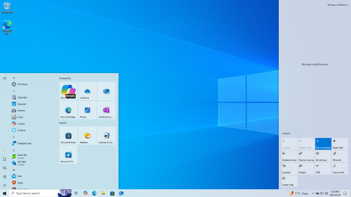 The traditional Windows desktop